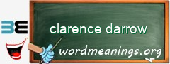 WordMeaning blackboard for clarence darrow